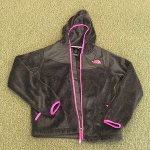 Children’s north face gray and pink jacket